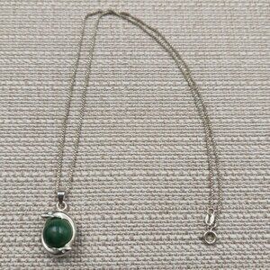 19 Inch Sterling Silver Removable Stone Dolphin Pendant Necklace A6290